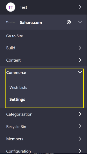 Workflow for Commerce 2.0 are found in the site settings