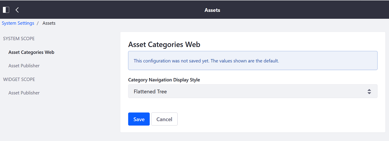 Asset Categories Web