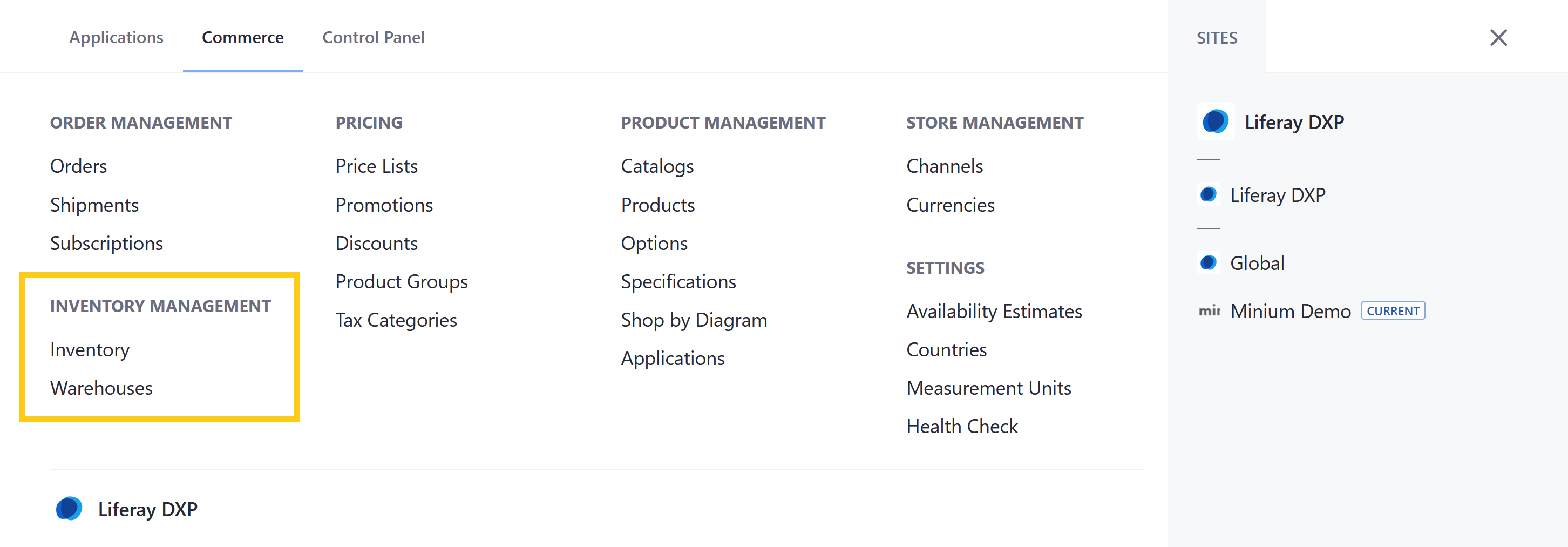 Control access to Inventory Management applications and resources.