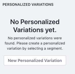 Create a new personalized variation.