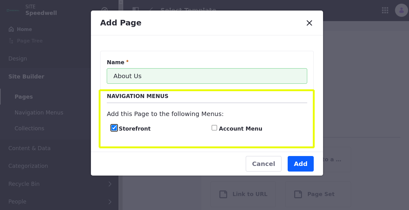 Add the new page to an existing navigation menu.